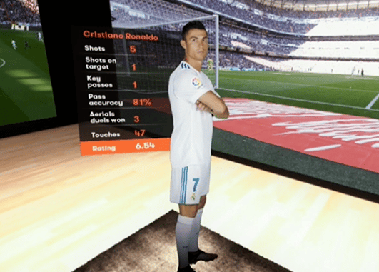 animation football réalité augmentée