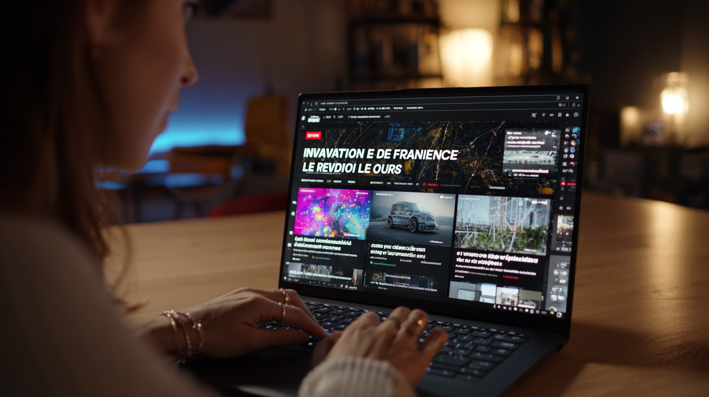 A woman visiting french tech media