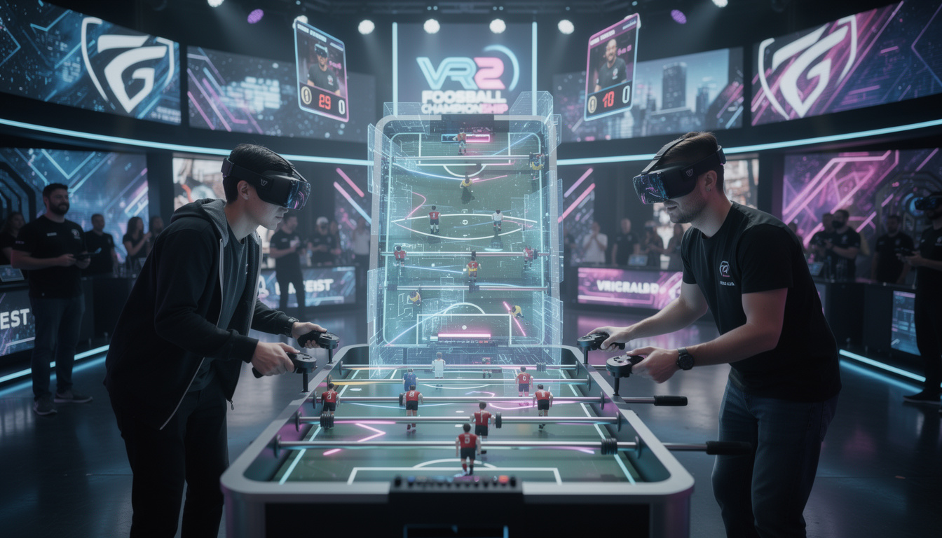 découvrez babyfoot vr, une expérience immersive unique qui dynamise vos événements en alliant réalité virtuelle et convivialité pour des moments inoubliables.