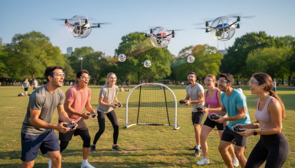 découvrez le drone soccer, une animation innovante et captivante pour dynamiser vos journées avec une activité ludique et interactive, idéale pour tous les âges.