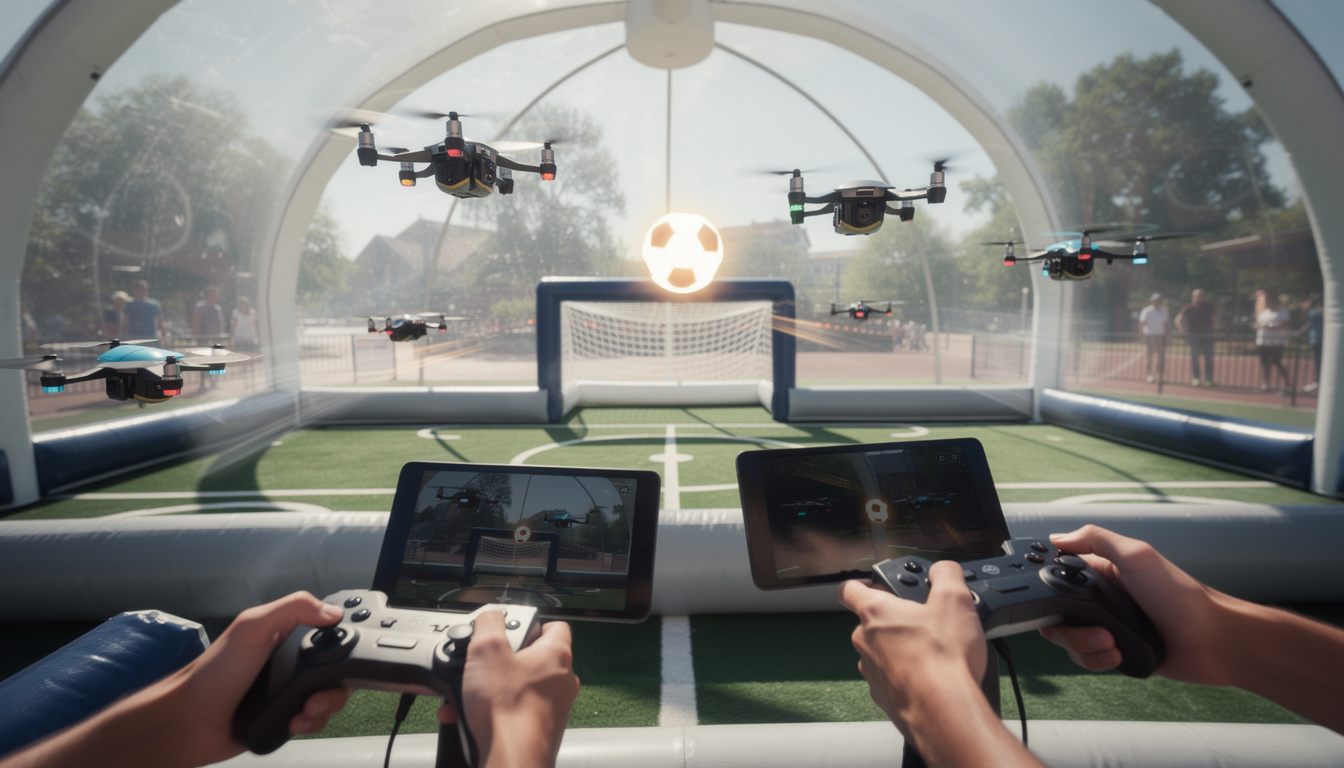 découvrez le drone soccer, l'animation parfaite pour une journée dynamique et conviviale. une activité innovante alliant technologie et sport pour petits et grands.