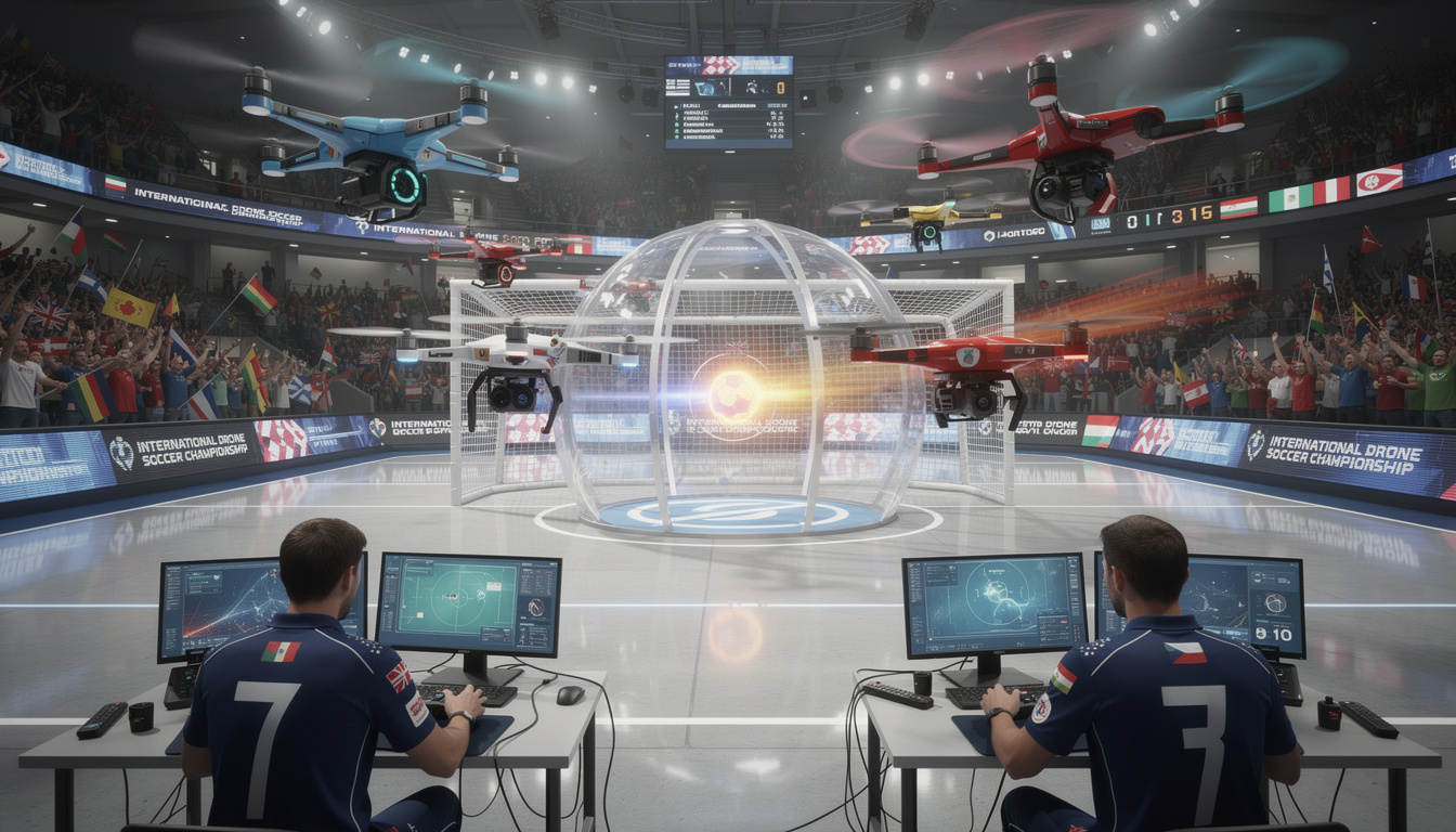 découvrez le drone soccer, l'animation idéale pour dynamiser votre journée avec une activité innovante, ludique et pleine d'adrénaline adaptée à tous les âges.