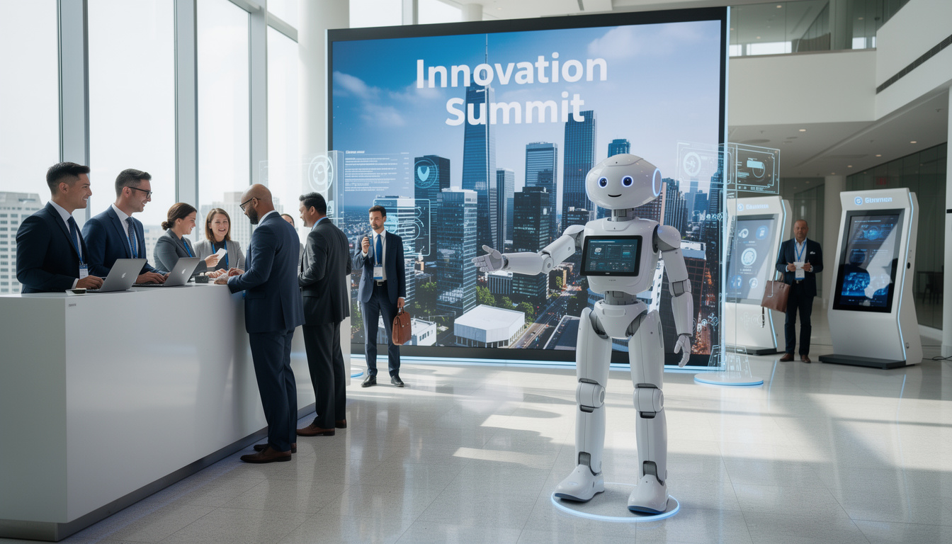 découvrez comment intégrer un robot d’accueil lors de votre événement d'entreprise pour améliorer l'expérience des visiteurs et moderniser votre accueil.