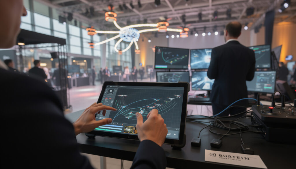 découvrez comment les drone shows ajoutent une touche spectaculaire et innovante aux événements premium et renforcent l'image des marques grâce à des performances aériennes uniques.