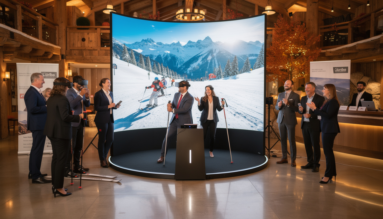 découvrez notre simulateur de ski alpin en entreprise, l'animation idéale pour dynamiser vos soirées d'hiver et offrir une expérience unique à vos collaborateurs.