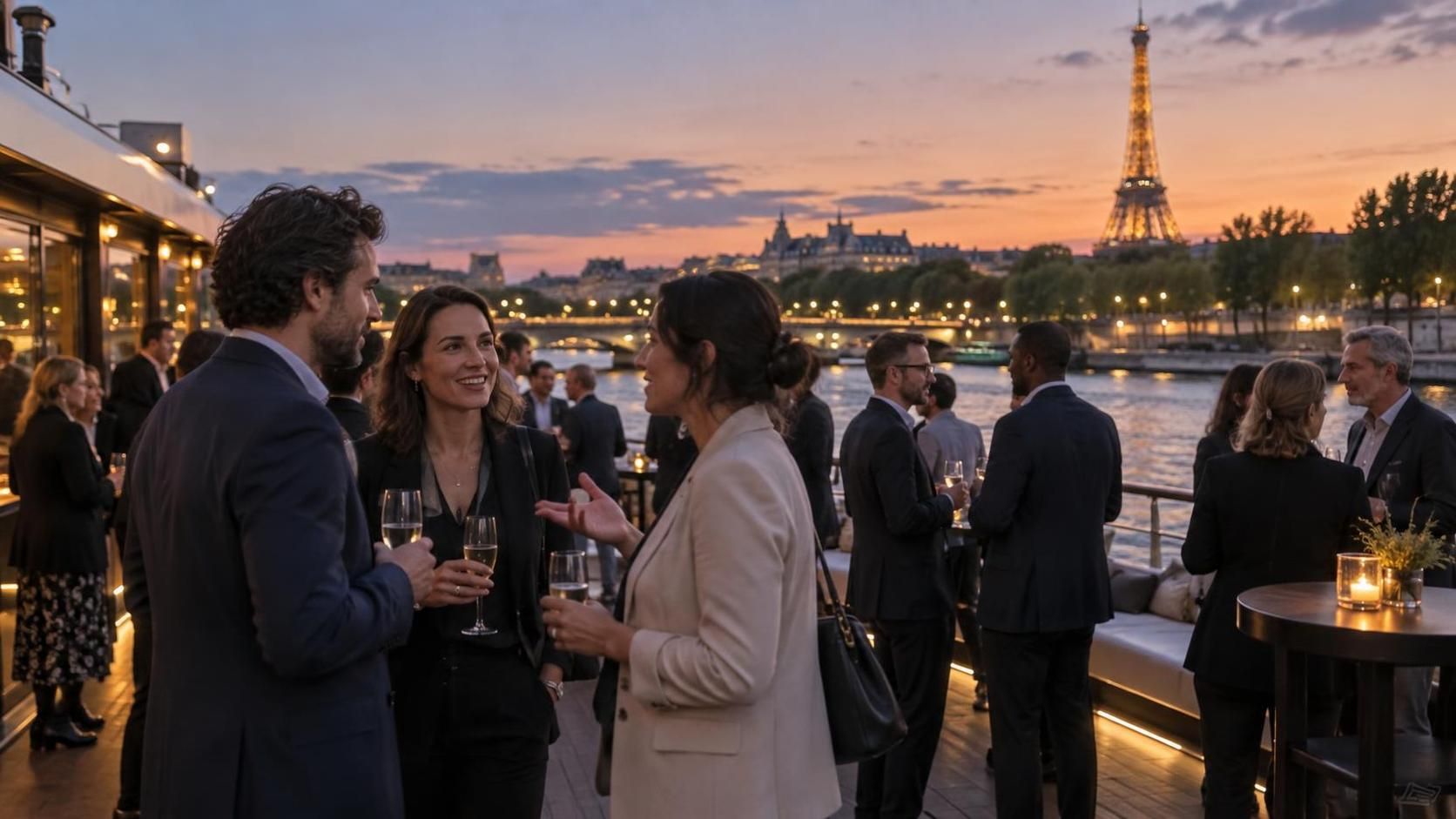 organisez une soirée d’entreprise inoubliable sur une péniche à paris : profitez d’un cadre unique sur la seine pour faire de votre événement un succès.
