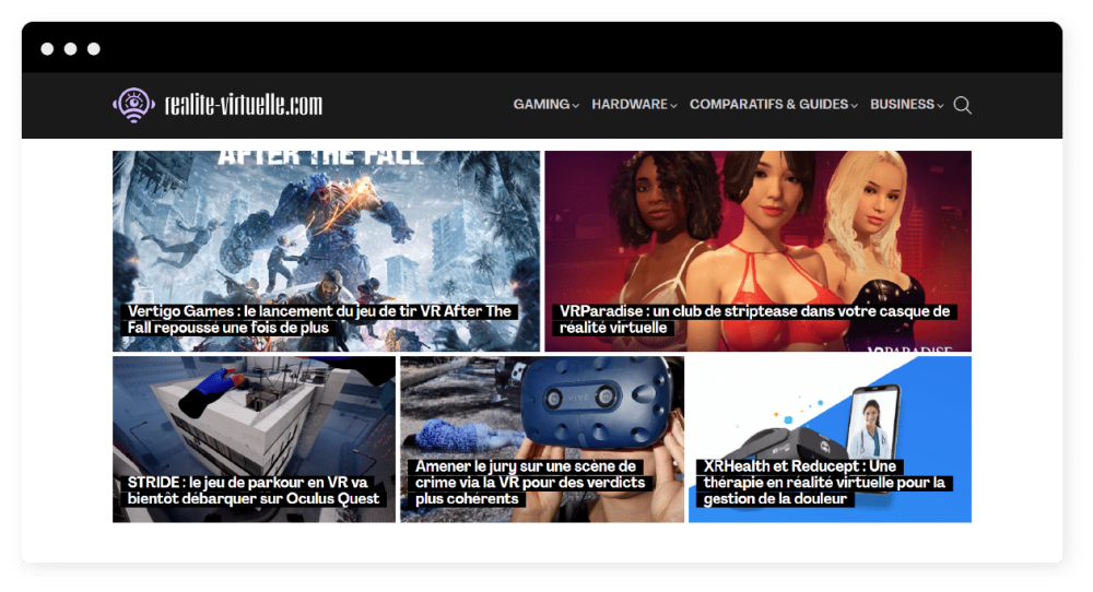 site internet d'actualités Metavers, Gaming & innovation